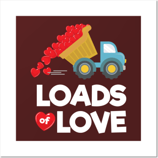 Loads of Love Valentines Day Truck Posters and Art